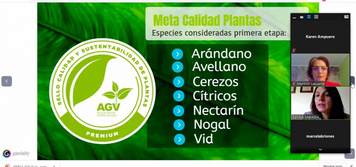 “Seminario Lanzamiento Sello Calidad Plantas… un camino a la Sustentabilidad”, iniciativa de Viveros de Chile AGV